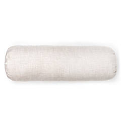 Лляна наволочка на подушку-калик 15х50 см, Сіра