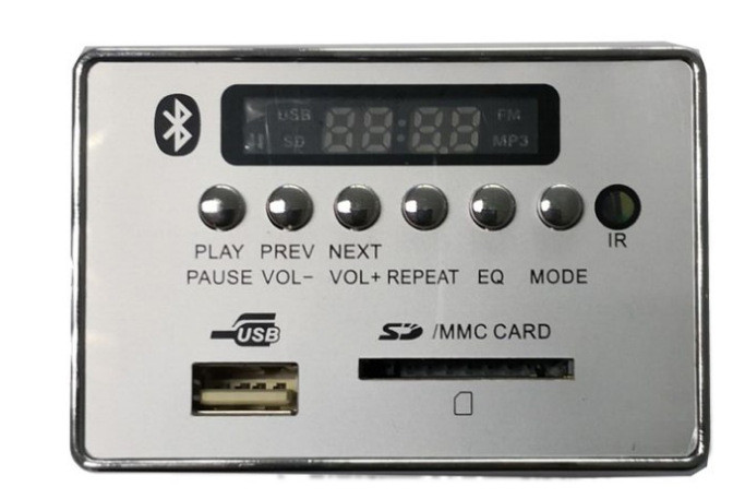 Аудіоплеєр автомобільний 12В з Bluetooth 5.0 - USB, MP3 / WMA / WAV / APE, магнітола
