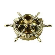 Підсвічник "Штурвал" із латуні 17х8 см Stilars Італія 140