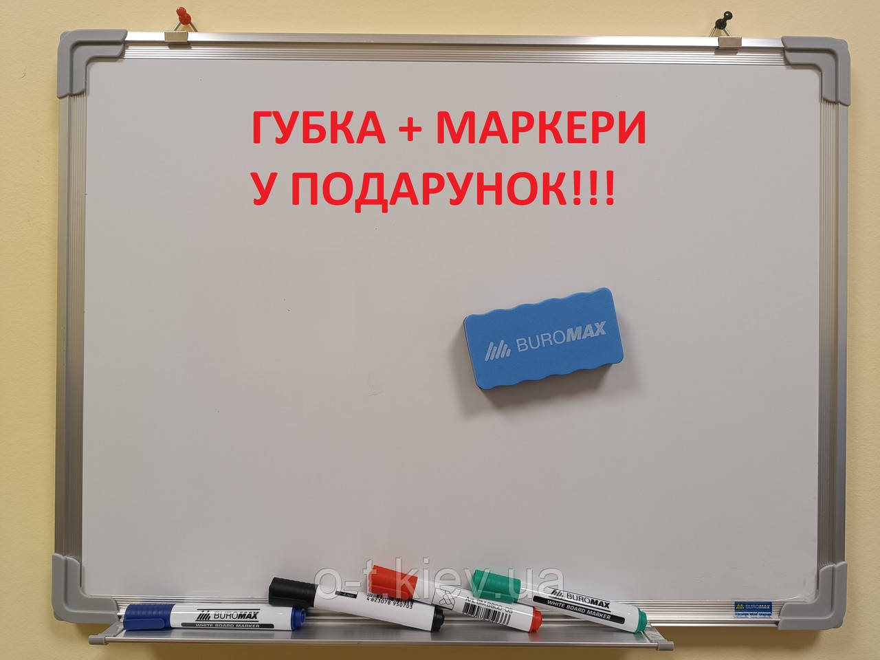 Дошка магнітна сухостиральна, JOBMAX, 60х90см, горизонтальна, алюмінієва рамка BM.0002, фото 1