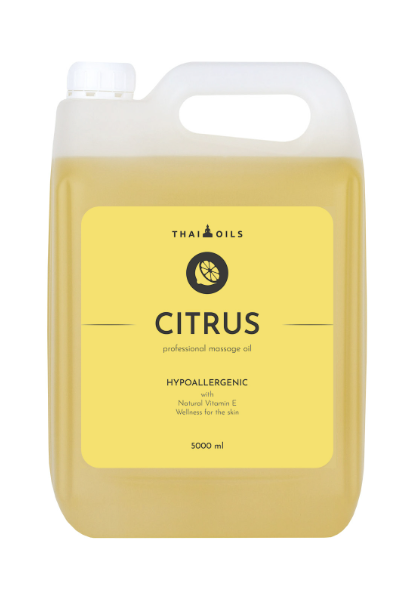 Олія для масажу тіла професійна Thai Oils Citrus Цитрус 5000 ml Масажна олія зволожуюча Цитрус