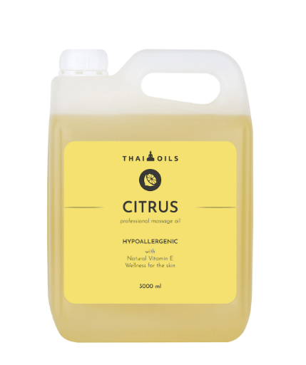 Масажна олія цитрусова професійна Thai Oils Citrus (Цитрус) 3000 ml Масло для масажу Цитрус