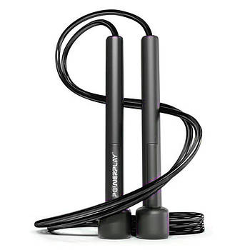 Скакалка PowerPlay 4201 Basic Jump Rope Чорна (2,8m.)