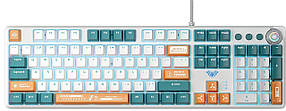 Клавіатура AULA F2088 PRO RGB Orange Switch White/Blue (6948391234908) (DW)