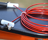 Скакалка швидкісна PowerPlay 4202 Ultra Speed Rope Червона (2,9m.), фото 7