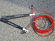 Скакалка швидкісна PowerPlay 4202 Ultra Speed Rope Червона (2,9m.), фото 10