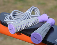 Скакалка PowerPlay 4206 Jump Rope PRO+ Сіро-фіолетова (2,75m.), фото 8