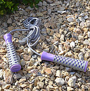 Скакалка PowerPlay 4206 Jump Rope PRO+ Сіро-фіолетова (2,75m.), фото 9
