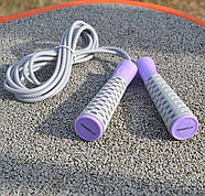Скакалка PowerPlay 4206 Jump Rope PRO+ Сіро-фіолетова (2,75m.), фото 11