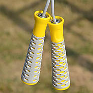 Скакалка PowerPlay 4206 Jump Rope PRO+ Сіро-жовта (2,75m.), фото 7
