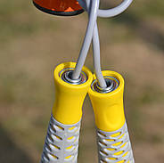 Скакалка PowerPlay 4206 Jump Rope PRO+ Сіро-жовта (2,75m.), фото 11