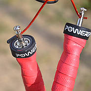 Скакалка швидкісна на підшипниках PowerPlay 4208 Fitness Jump Rope Червона (3m.), фото 7