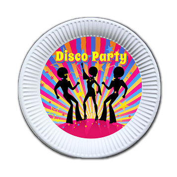 "Діско (від 1)" - Тарілочки 18 см (упаковка 8 шт)