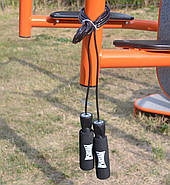 Скакалка швидкісна PowerPlay 4211 X ROPE з обтяжувачами (120г*2) Чорна (3м.), фото 3