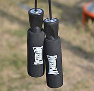 Скакалка швидкісна PowerPlay 4211 X ROPE з обтяжувачами (120г*2) Чорна (3м.), фото 4