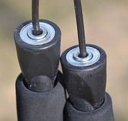 Скакалка швидкісна PowerPlay 4211 X ROPE з обтяжувачами (120г*2) Чорна (3м.), фото 5