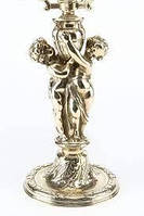 Канделябр "2 ангела" на 6 свечей из посеребренной латуни 27х50 см Stilars Италия 141122