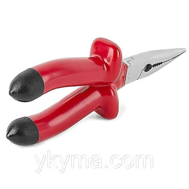 Довгогубці прямі 160 мм, діелектричні, CrV 6150 INTERTOOL NT-0326