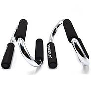 Упори для віджимань PowerPlay 4318 Push-Up Bars Stell металеві (S-подібні), фото 4