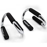 Упори для віджимань PowerPlay 4318 Push-Up Bars Stell металеві (S-подібні), фото 5