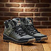 Чоловічі зимові шкіряні черевики, кросівки (натуральна шкіра) хакі на хутрі, чоловіче взуття на зиму, розмір 40 41 42 43 44 45, фото 2