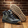 Чоловічі зимові шкіряні черевики, кросівки (натуральна шкіра) хакі на хутрі, чоловіче взуття на зиму, розмір 40 41 42 43 44 45, фото 5