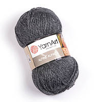 Пряжая полушерсть YarnArt Alpine Alpaca (Ярнарт Альпіне Альпака), Темно-Серый №436, 150гр., 120м.