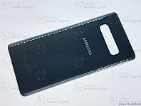 (Б/в) Кришка Samsung Galaxy S10 Plus g975f чорна сервісний оригінал з розборки