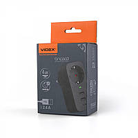 Сетевой адаптер VIDEX ONCORD 2USB+Type-c Black