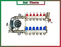 Колектор для теплої підлоги Ital 5 контуру з насосом
