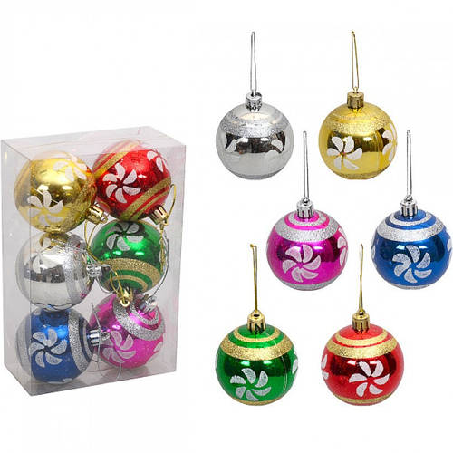 Набор игрушек елочных "Шары" 6 шт. 17HX2118 jj (ID#2044862729), цена ...