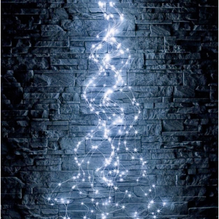 Гірлянда Кінський хвіст 3м 10 ниток на мідному дроті 300LED Білий, фото 1