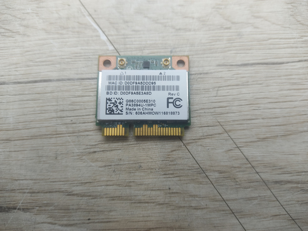 Wi-fi+BT модуль HalfSize Mini pcie Atheros ATH-AR5B195 802.11 b,g,n , 150Mbps