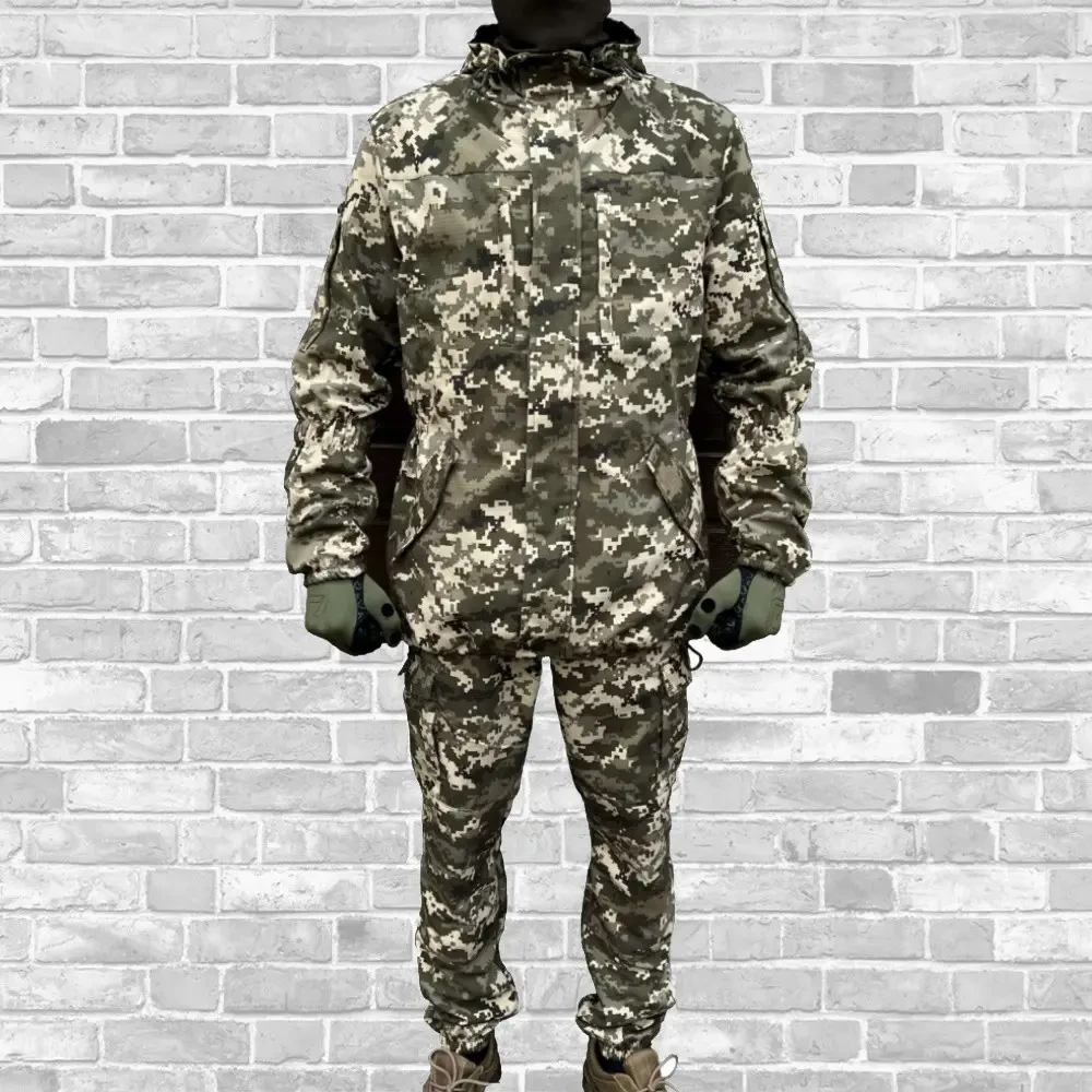 Тактичний військовий костюм гірка піксель дефенсу (48-62р), водовідштовхувальний костюм ЗСУ демісезонний камуфляж
