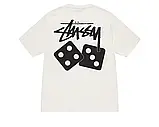 Футболка біла Stussy Classic Dice | Stussy Classic Dice Black TEE  | Futbolka.top, фото 2