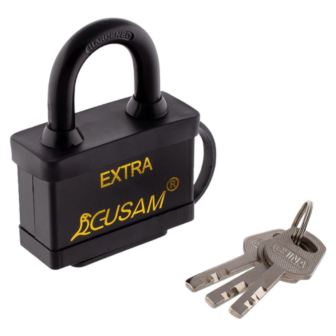 Замок навісний Extra-Орел вологостійкий 70мм (3 ключі) чорний, Вологостійкий замок чорний