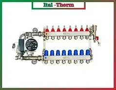 Колектор для теплої підлоги Ital 7 контуру з насосом