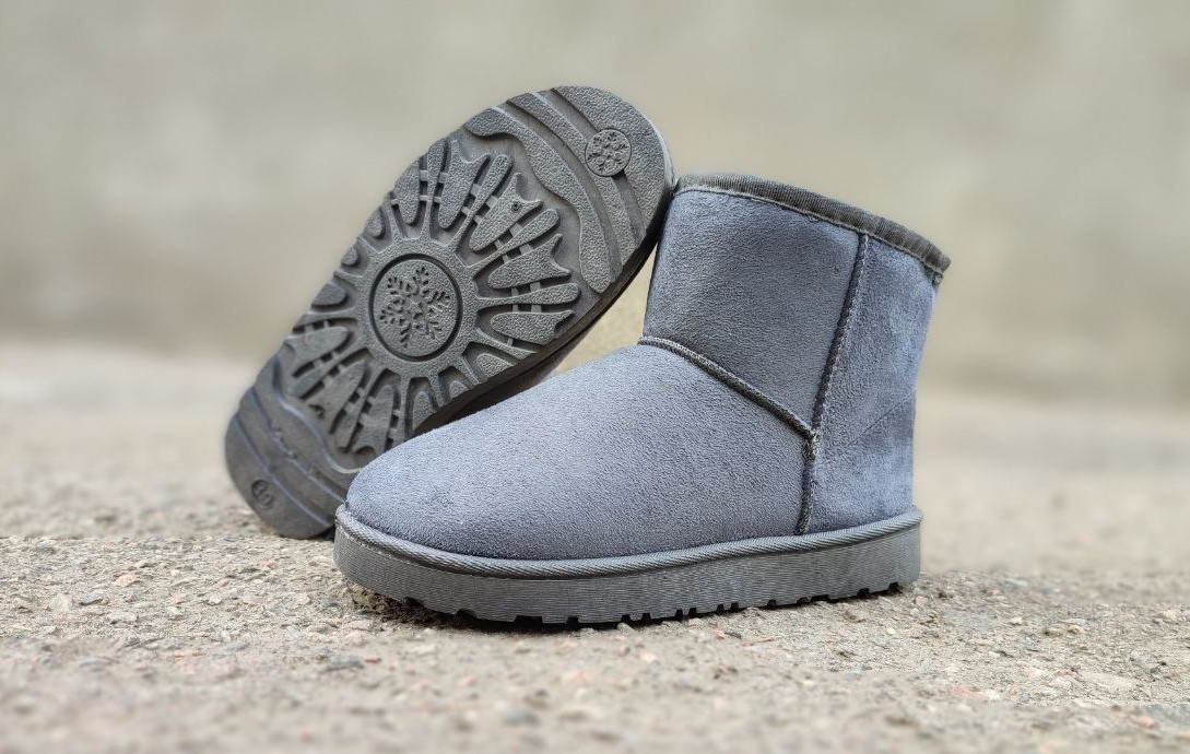 Уги UGG короткі сіра замша жіночі