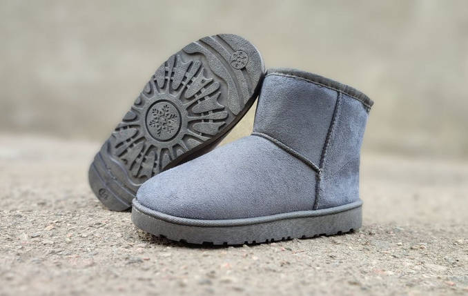 Уги UGG короткі сіра замша жіночі, фото 1