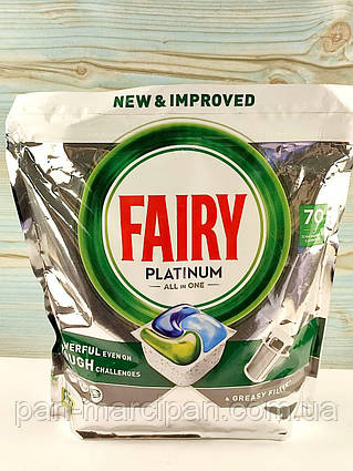 Таблетки для посудомийки Fairy Platinum All in One 70 шт.