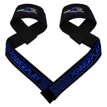 Лямки для тяги PowerPlay 7064 Lifting Gym Straps Чорно-Сині