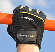 Рукавички для фітнесу PowerPlay 9058 Energy чорно-жовті M, фото 11