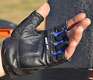 Рукавички для фітнесу PowerPlay 9058 Thunder чорно-сині S, фото 3