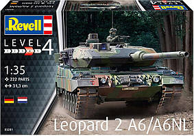 Leopard 2A6/A6NL. Сборная модель танка в масштабе 1/35. REVELL 03281