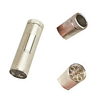 Золота лампа (ліхтарик) 104 для декору та гелевих типів на батарейках, 12 Вт