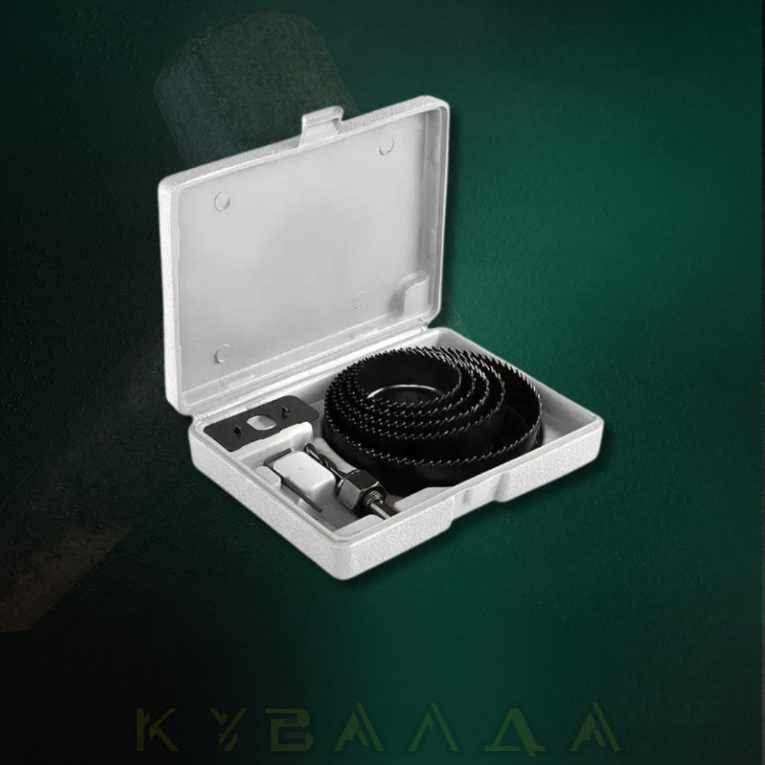 APRO Набір кільцевих пил 8 предметів, глибина 25 мм (64/76/89/102/127)