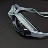 Окуляри для плавання з берушами для басейну плавальні окуляри для пірнання SAILTO Сірий (G-2300), фото 3