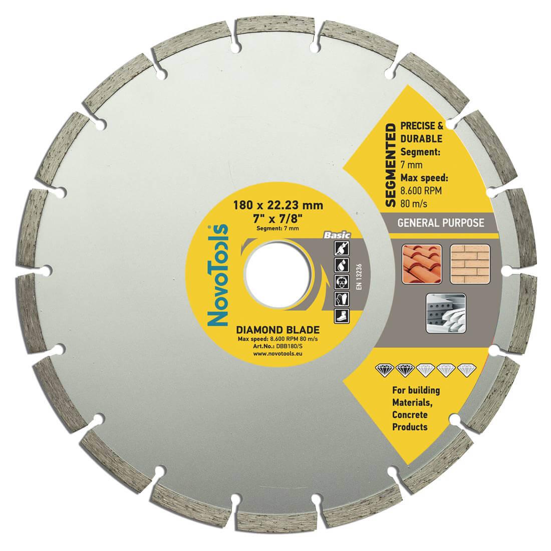 Алмазний круг NovoTools Basic 180х22 Сегментний