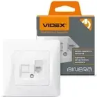 Одинарна телефонна розетка CAT3 VIDEX BINERA VF-BNSK1TF3-W, фото 3