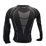 Термокофта (лонгслів) X TECH Maglia Race 3 Munica Lunga giroc Nero XXL/XXXL Чорна, фото 6